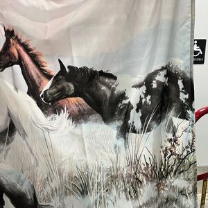 Wild Horse Print Shower Curtain
